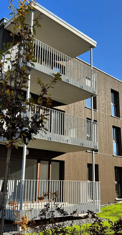 Obere Fischbachgasse Gebäudeansicht Gartenseite Balkone